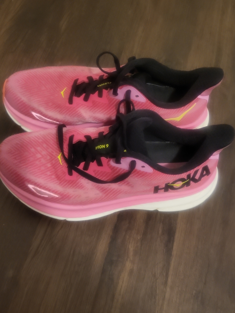 Hoka Clifton  Women's Running Shoes - Pink with Black Accents